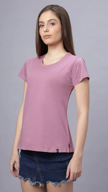 Lunica Women's  Lounge Wear  Seprate Top  - Pink , Sinker Fabric, Regular Fit, Ideal For Women's, Lounge Wear, Half Sleeve, Round Neck