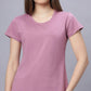 Lunica Women's  Lounge Wear  Seprate Top  - Pink , Sinker Fabric, Regular Fit, Ideal For Women's, Lounge Wear, Half Sleeve, Round Neck