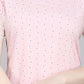 Sukanya  Women's Printed Lounge Wear Gown - Pink, Regular Fit, Ideal for Women's, Sinker Fabric, Half Sleeves, Round Neck