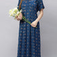 Sukanya Comfortable Women's Full Length Cotton Blend Half Sleeves Nighty, Soft and Elegant Print Sleepwear