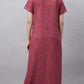 Sukanya Women's Floral Lounge Wear Gown, Regular Fit, Women's Ideal, Lounge Wear, Half Sleeves, Floral Pattern, Round Neck