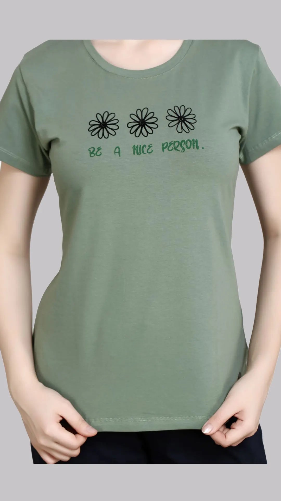 Lunica Women's  Lounge Wear  Seprate Top  - Green , Cotton Lycra, Regular Fit, Ideal For Women's, Lounge Wear, Half Sleeve, Round Neck