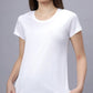 Lunica Women's  Lounge Wear  Seprate Top  - White , Sinker Fabric, Regular Fit, Ideal For Women's, Lounge Wear, Half Sleeve, Round Neck