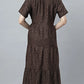 Sukanya Comfortable Women's Full Length Cotton Blend Half Sleeves Nighty, Blue, coffee & Wine, Soft and Elegant Print Sleepwear