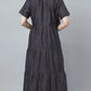 Sukanya Comfortable Women's Full Length Cotton Blend Half Sleeves Nighty, Blue, coffee & Wine, Soft and Elegant Print Sleepwear