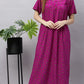 Sukanya Comfortable Women's Full Length Cotton Blend Half Sleeves Nighty, Soft and Elegant Print Sleepwear