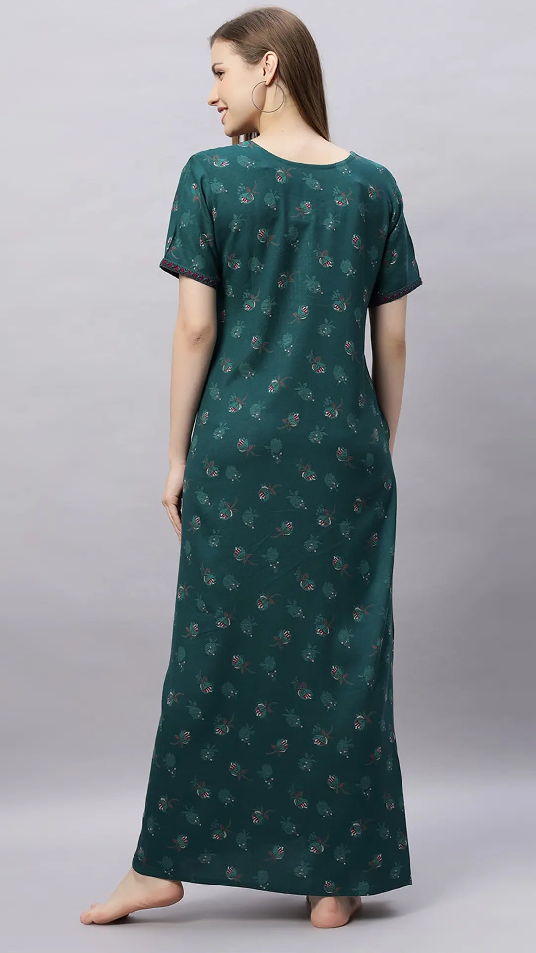 Sukanya Floral Printed Maxi Gown | Women's Stylish Lounge Wear