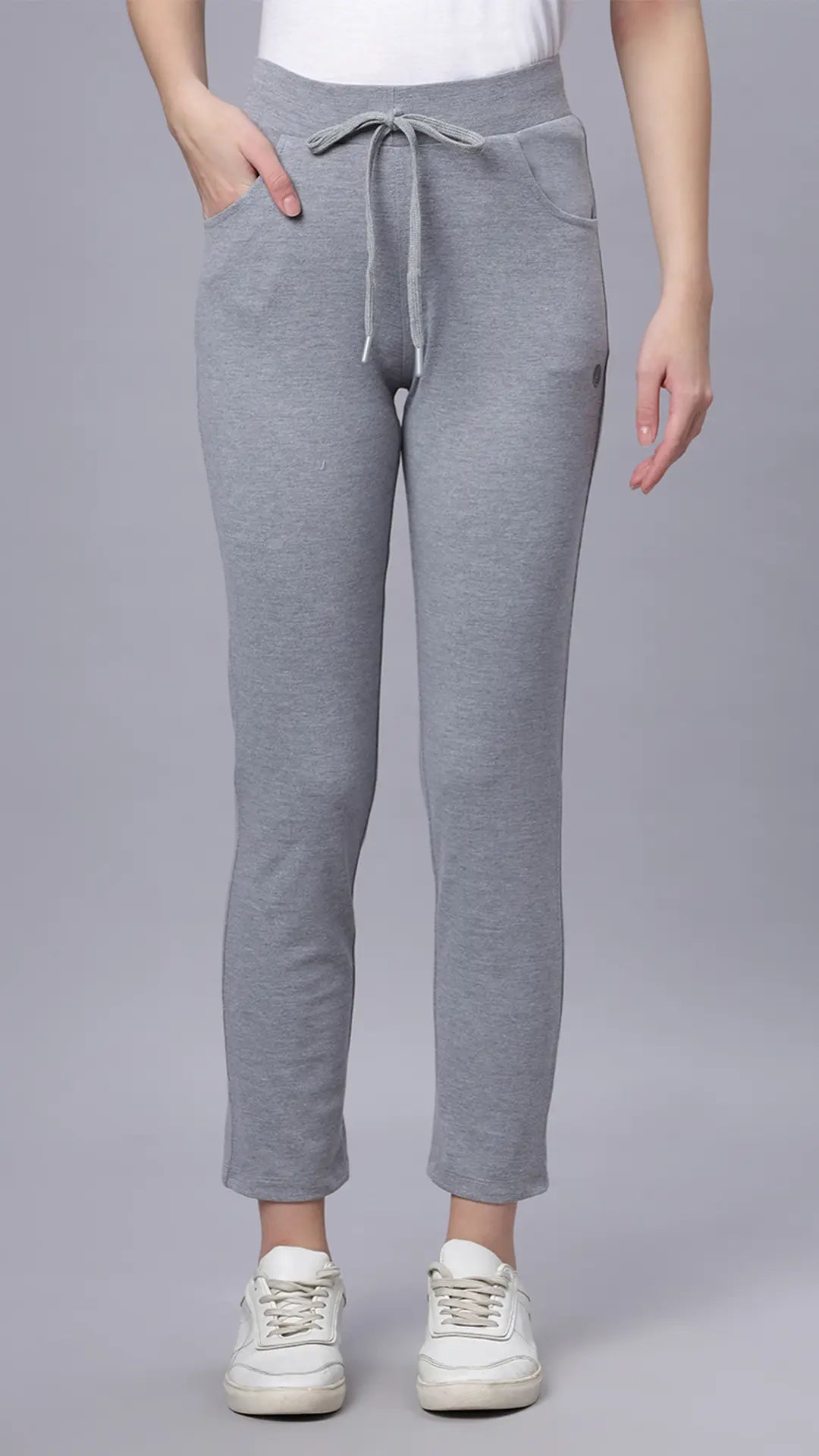 Lunica  Women's Lounge Wear  Seprate Bottom  - Grey M., Sinker Fabric, Regular Fit,  Full Length