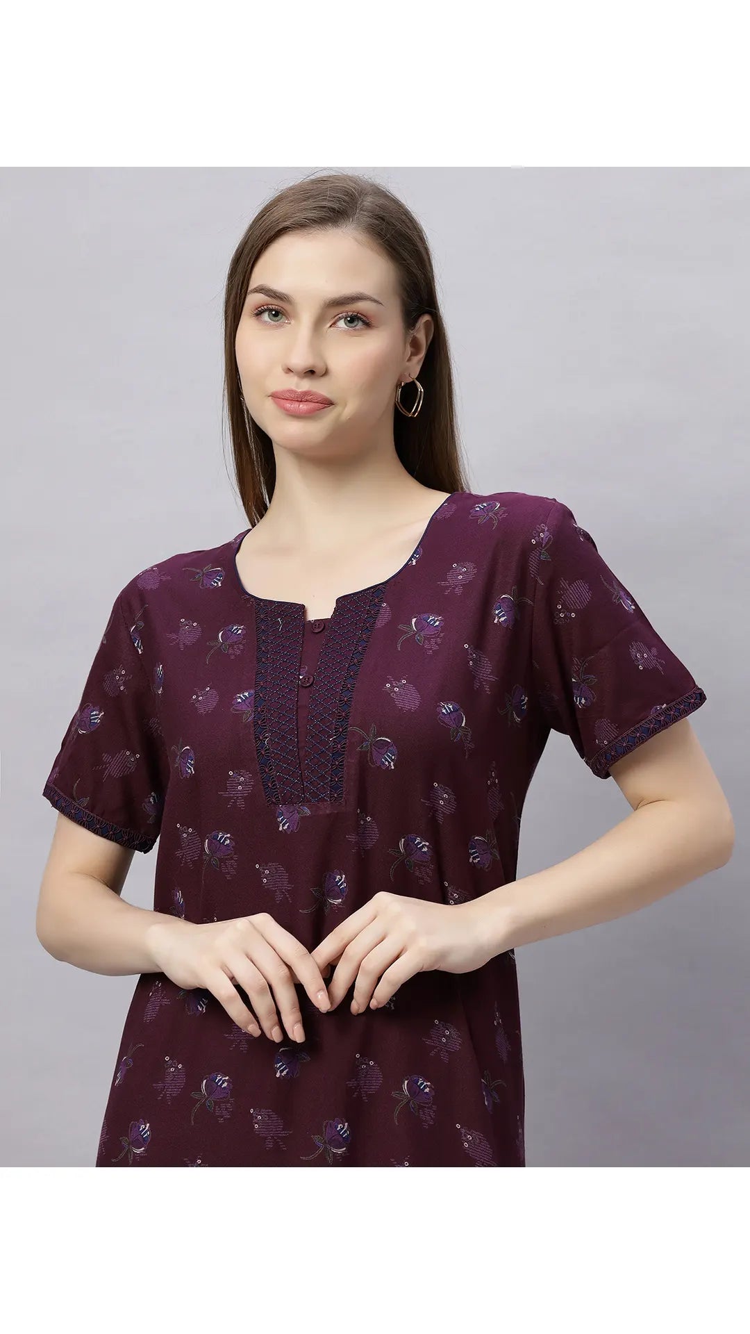 Sukanya Floral Printed Maxi Gown | Women's Stylish Lounge Wear