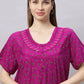 Sukanya Comfortable Women's Full Length Cotton Blend Half Sleeves Nighty, Soft and Elegant Print Sleepwear