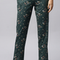 Sukanya Women's Printed Top & Pyjama Set, Regular Fit, Ideal For Lounge Wear, Pista, Sinker Fabric, Half Sleeve, Round Neck
