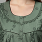 Sukanya Women's Floral Print Lounge Wear Gown - Polly Cotton, Regular Fit, Half Sleeves, Round Neck, Green, Yellow & Rust