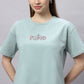 Lunica Women's  Lounge Wear  Seprate Top  - Pista , Looper Lycra, Regular Fit, Ideal For Women's, Lounge Wear, Half Sleeve, Round Neck
