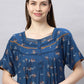 Sukanya Comfortable Women's Full Length Cotton Blend Half Sleeves Nighty, Soft and Elegant Print Sleepwear
