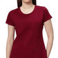 Lunica Women's  Lounge Wear  Seprate Top  - Maroon , Sinker Fabric, Regular Fit, Ideal For Women's, Lounge Wear, Half Sleeve, Round Neck