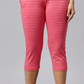 Sukanya Women's Printed Lounge wear Top & Capri Set - Pink, Sinker Fabric, Regular Fit, Ideal For Women's, Lounge Wear, Half Sleeve, Round Neck