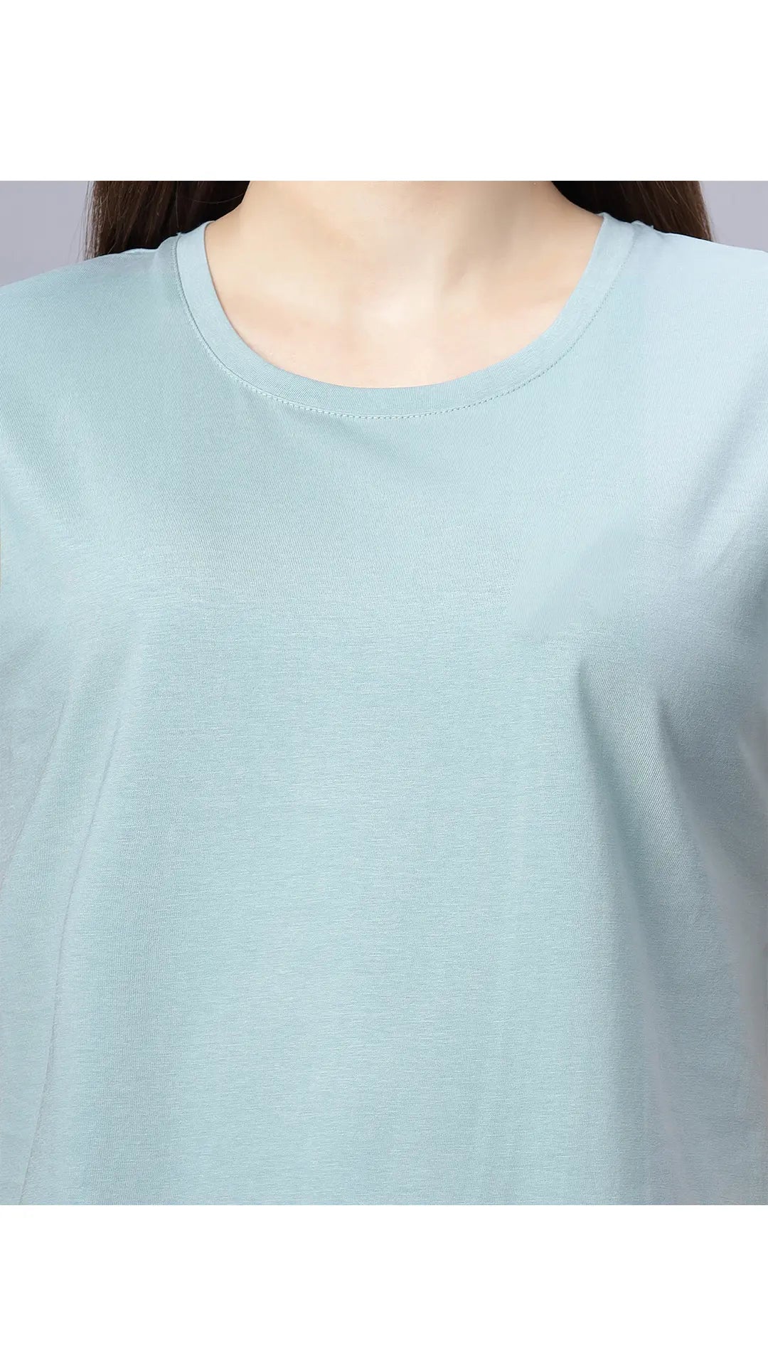Lunica Women's  Lounge Wear  Seprate Top  - Green , Sinker Fabric, Regular Fit, Ideal For Women's, Lounge Wear, Half Sleeve, Round Neck