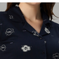 Sukanya Women's Navy Printed Half Sleeves Regular Fit Night Suit Set | Sinker Lounge Wear Pyjama Set Sleepwear Nightwear Loungewear