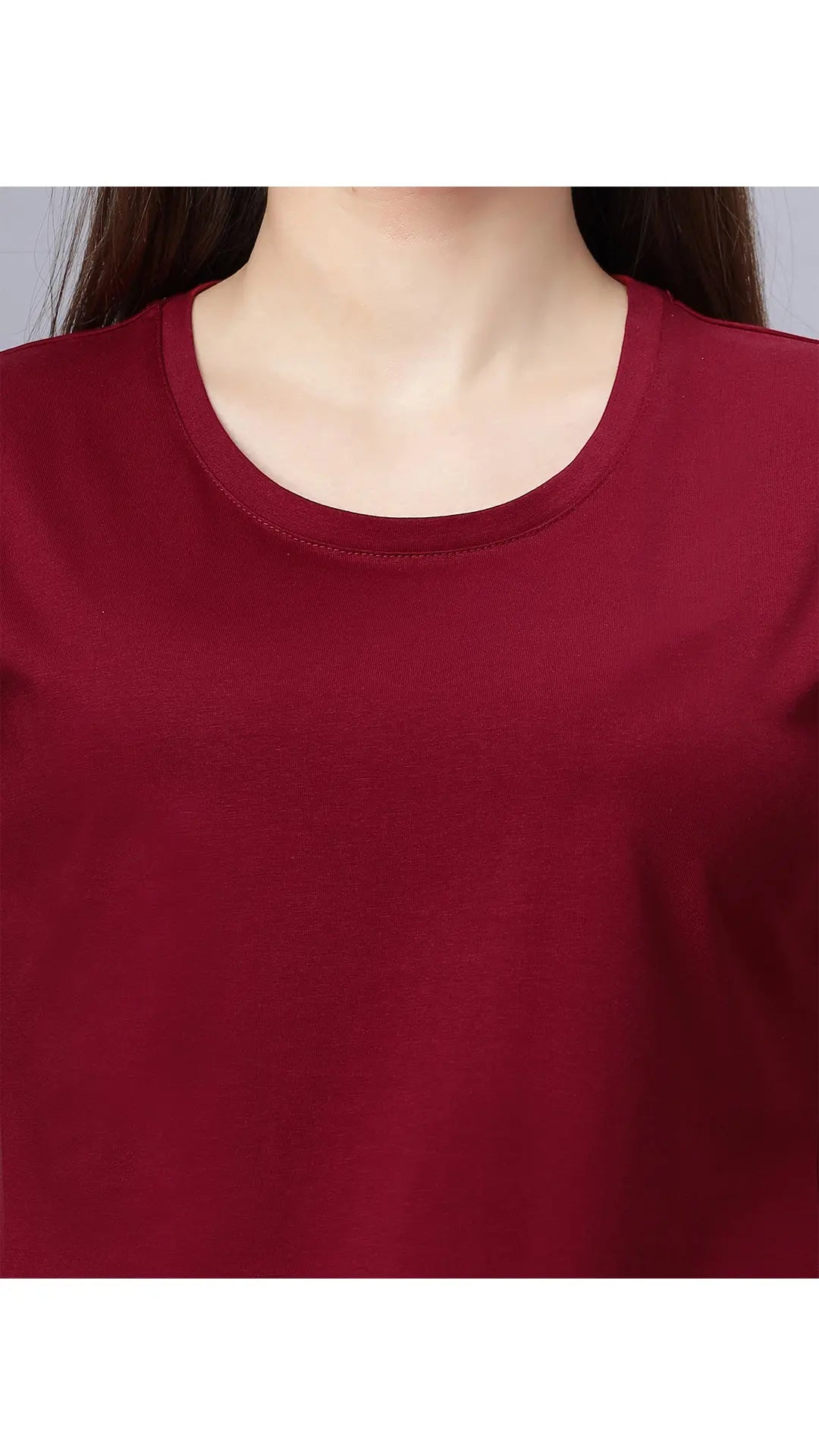 Lunica Women's  Lounge Wear  Seprate Top  - Maroon , Sinker Fabric, Regular Fit, Ideal For Women's, Lounge Wear, Half Sleeve, Round Neck