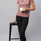 Sukanya Women's Printed Lounge Wear Top & Pyjama Set - Magenta, Regular Fit, Women's Lounge Wear, Sinker Fabric, Half Sleeve, Round Neck