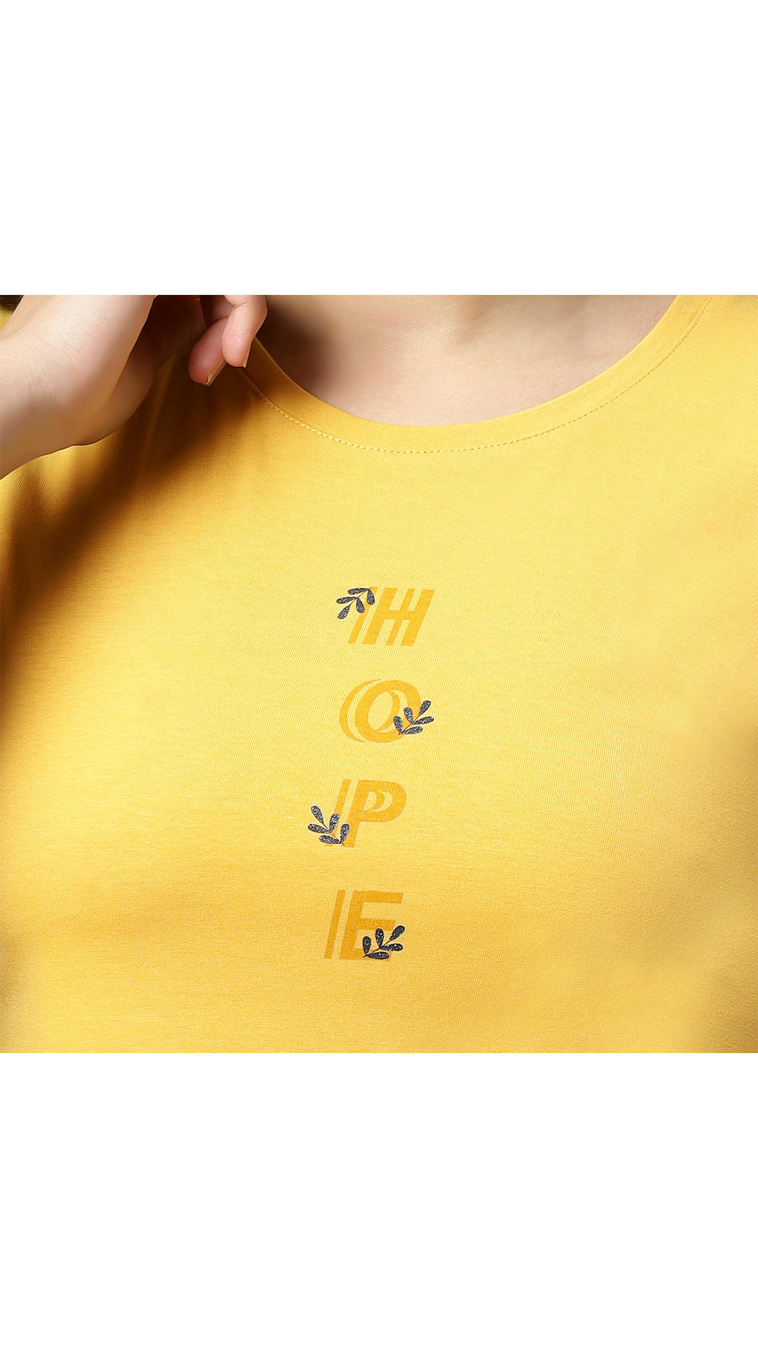 Sukanya Women's Printed Lounge Wear Top & Capri Set - Yellow, Regular Fit, Women's, Lounge Wear, Sinker Fabric, Printed Pattern, Half Sleeve, Round Neck