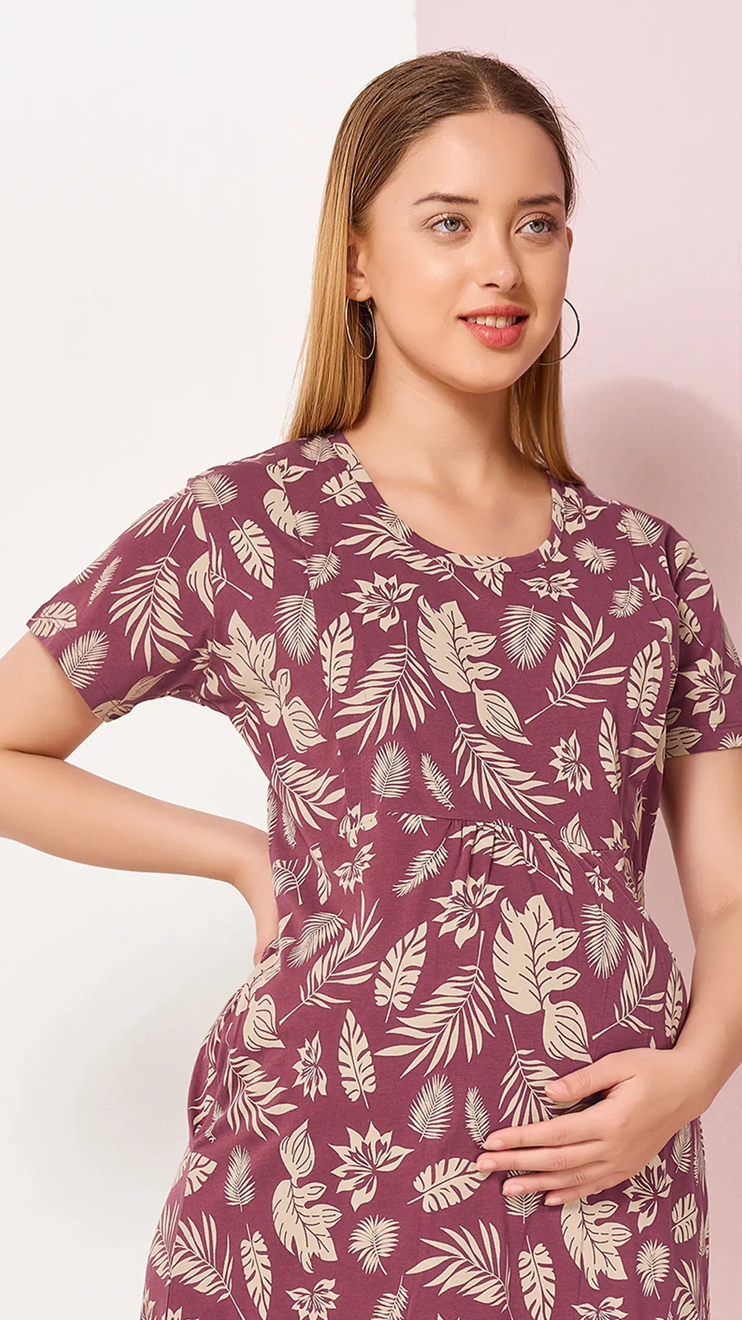 Sukanya Womens Printed Maternity Feeding Nighty