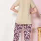 Foan Printed Half Sleeves Round Neck