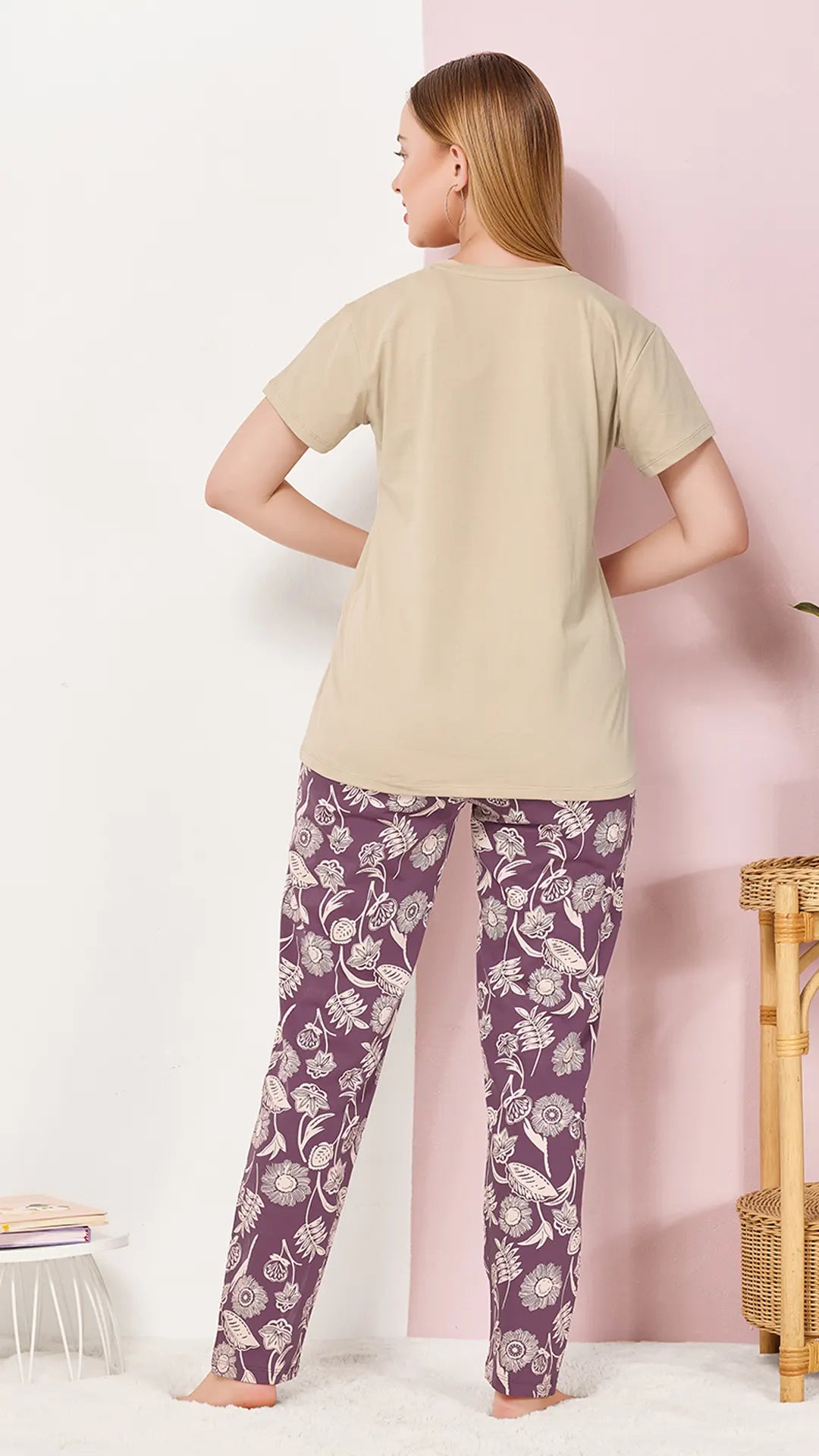 Foan Printed Half Sleeves Round Neck