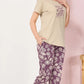 Foan Printed Half Sleeves Round Neck