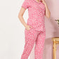 Pink Printed Half Sleeves Round Neck