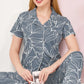 Gray Printed Half Sleeves Round Neck