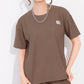 Mustard Printed Half Sleeves Round Neck