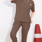 Mustard Printed Half Sleeves Round Neck