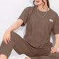 Mustard Printed Half Sleeves Round Neck