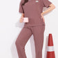 Rust Printed Half Sleeves Round Neck