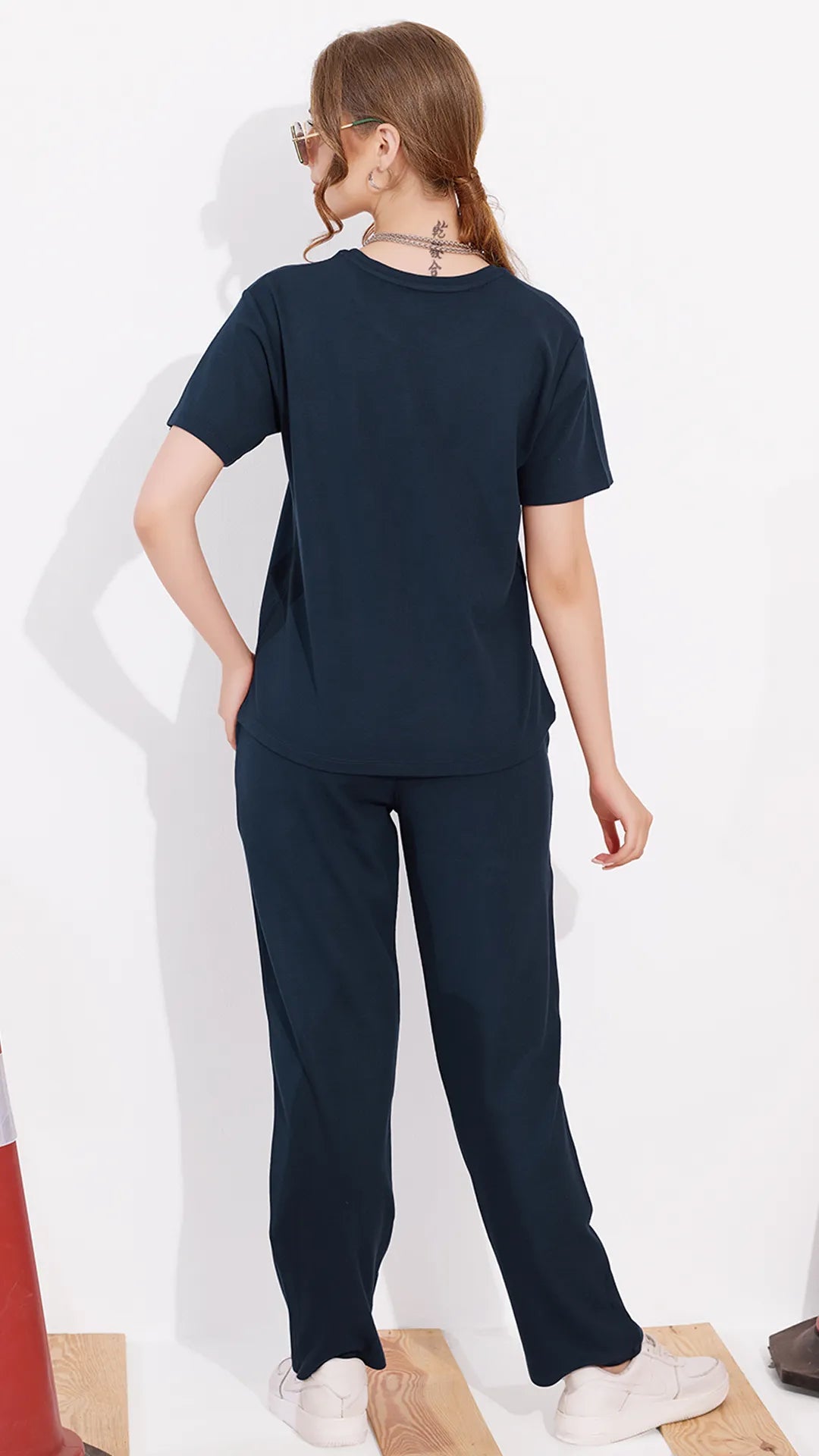 Peacock Printed Half Sleeves Round Neck