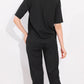 Black Printed Half Sleeves Round Neck