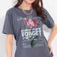 Gray Printed Half Sleeves Round Neck