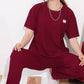 Maroon Printed Half Sleeves Round Neck