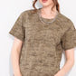 Khakhi Printed Half Sleeves Round Neck