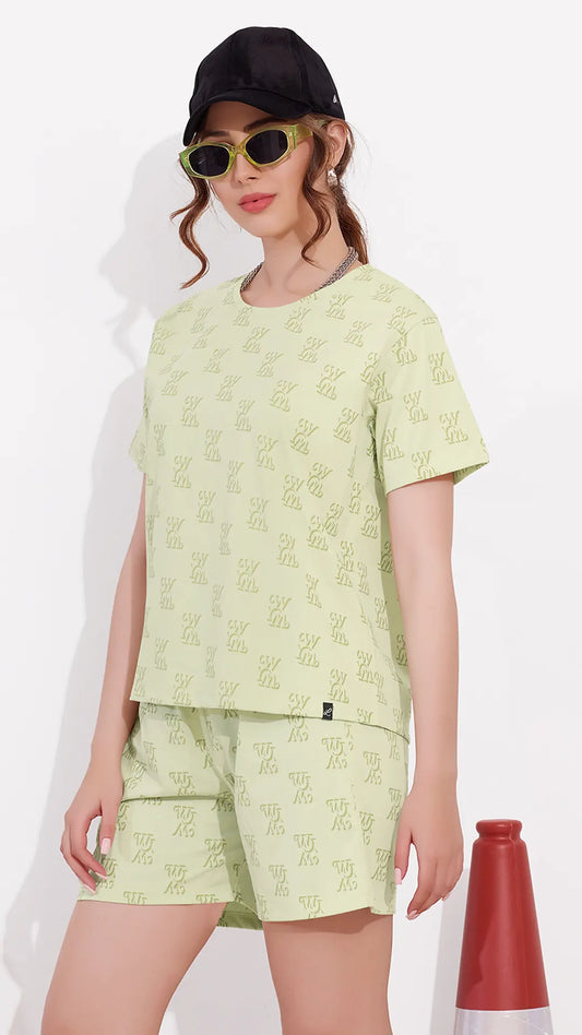 Pista Printed Half Sleeves Round Neck