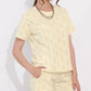 Off White &nbsp;Printed Half Sleeves Round Neck