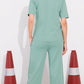 Green Printed Half Sleeves Round Neck