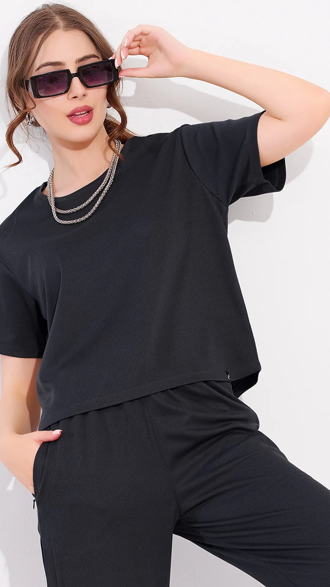 Gray Printed Half Sleeves Round Neck