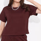 Maroon Printed Half Sleeves Round Neck