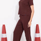 Maroon Printed Half Sleeves Round Neck