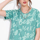 Pista Printed Half Sleeves Round Neck