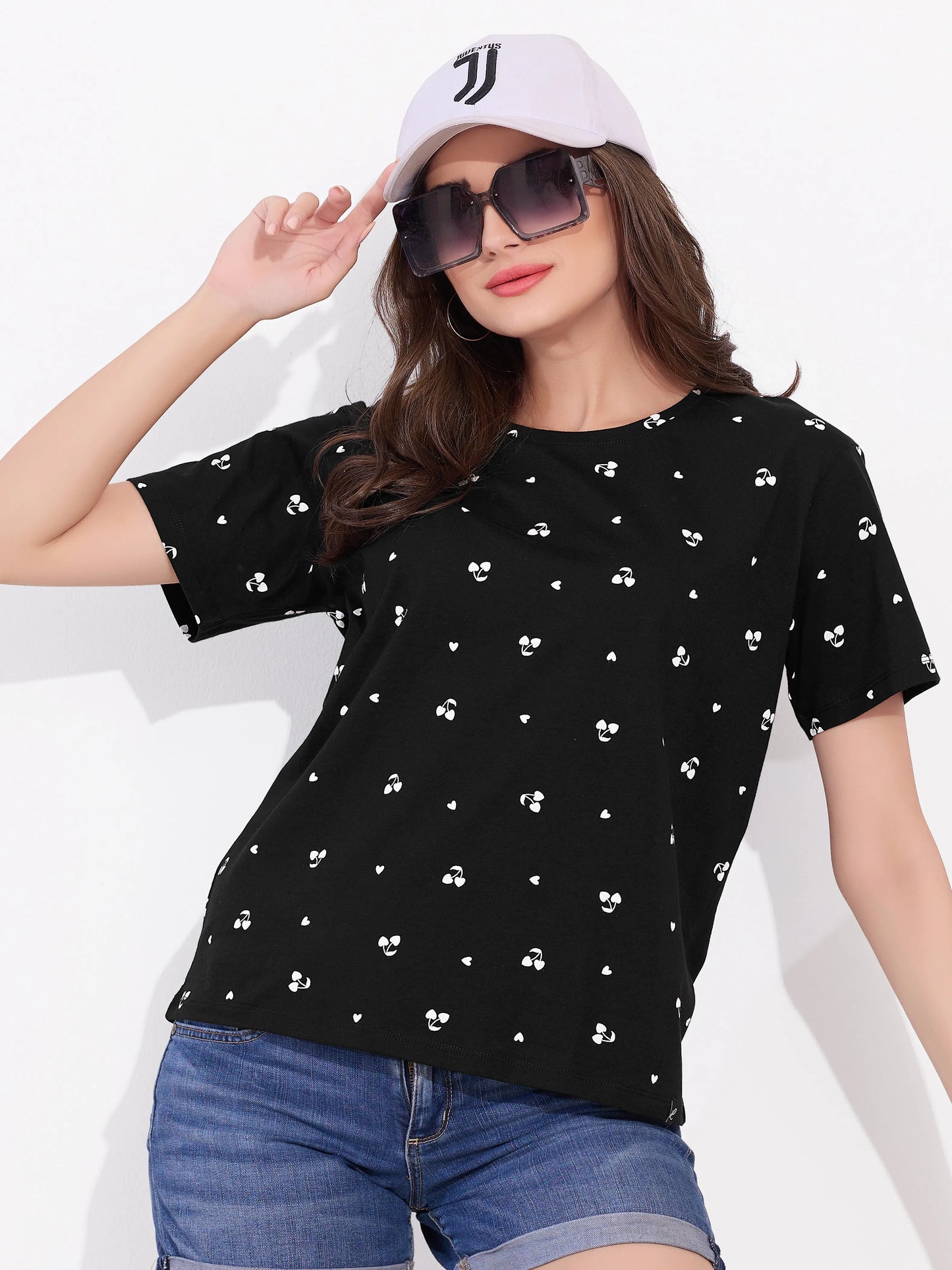 Women's, Lounge Wear, Half Sleeve, Round Neck