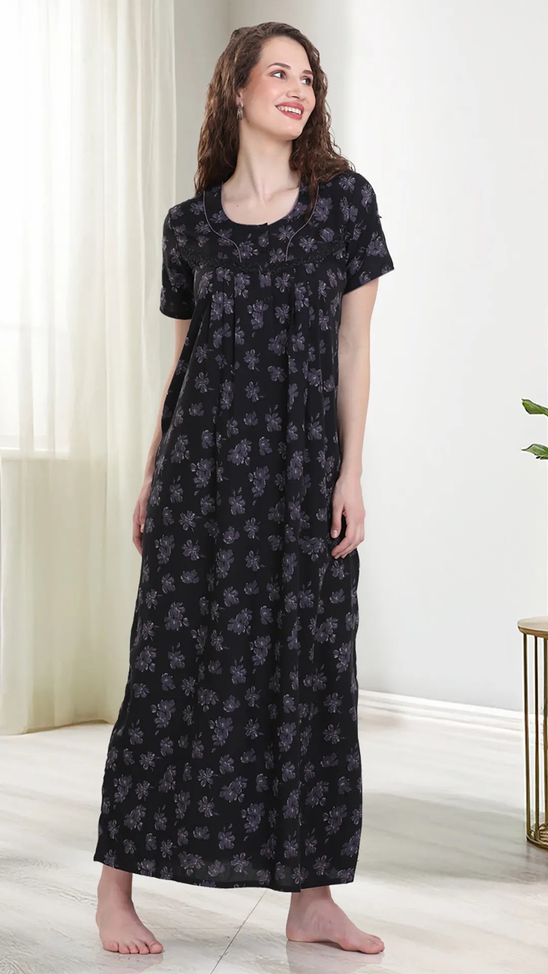 Sukanya Womens Printed Maternity Feeding Nighty