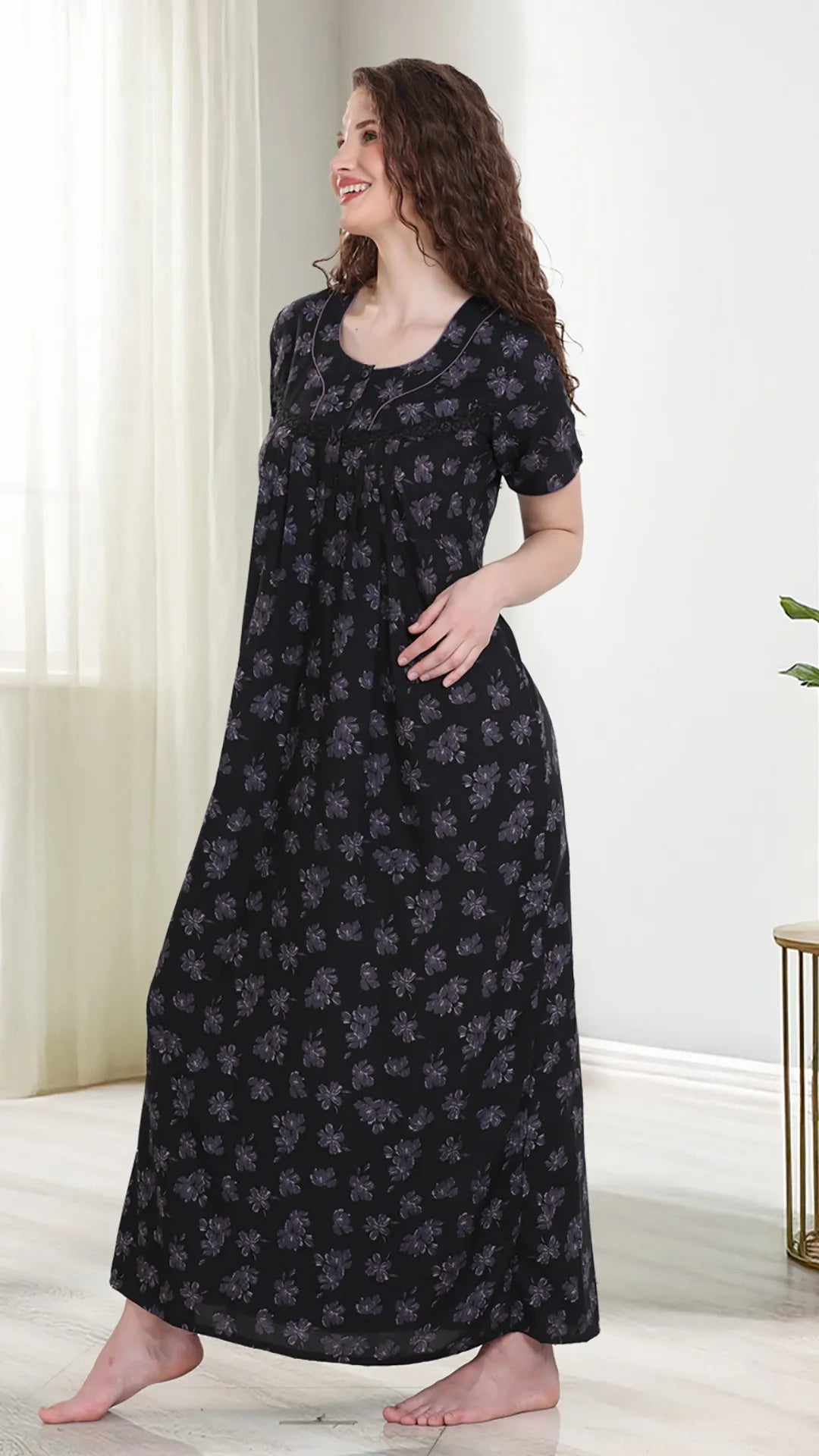 Sukanya Womens Printed Maternity Feeding Nighty